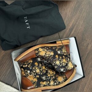 Taft Black and Gold Floral Boots Eden Jack